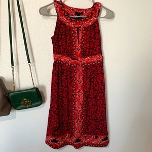 INC Red leopard and paisley dress 👗